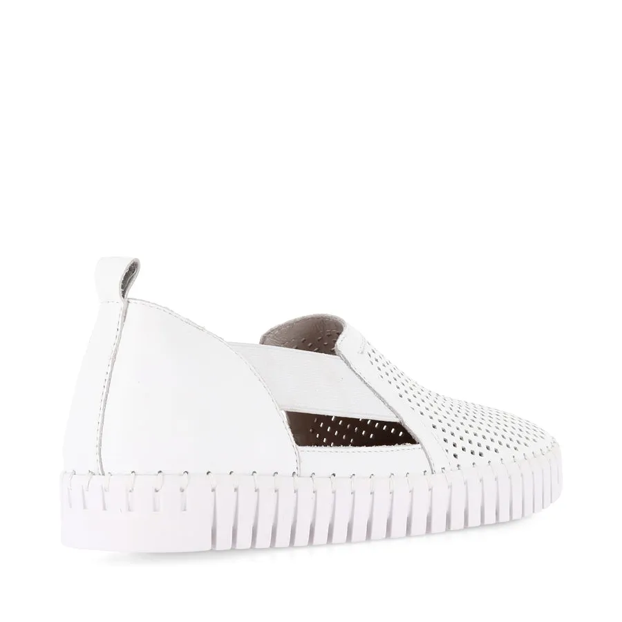 Non Irritating Seams HABIKI - WHITE LEATHER