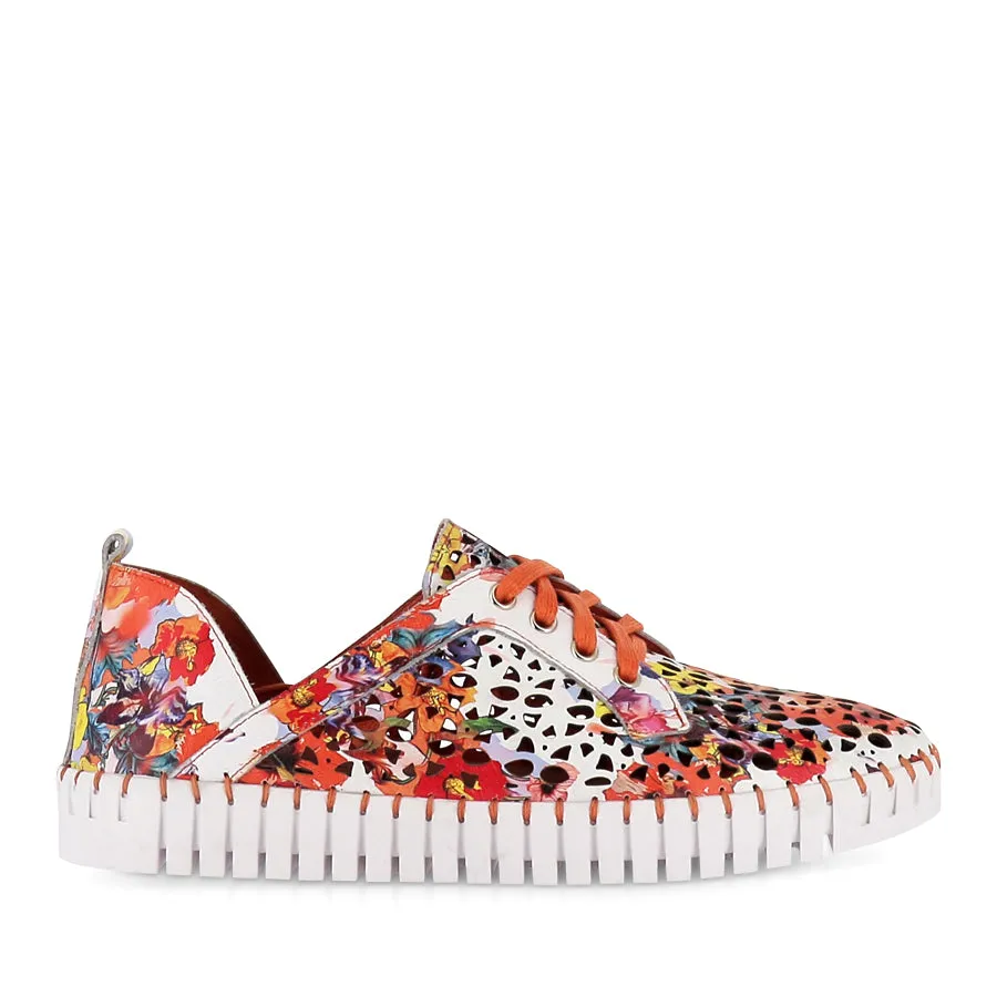 HAIFA - ORANGE POPPY LEATHER Stylish Support Trendy sneakers
