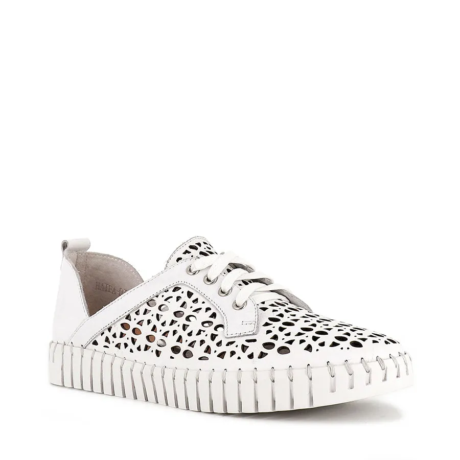 HAIFA - WHITE LEATHER Cross Motion