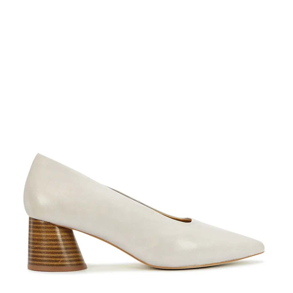 HALOS 2 LEATHER BLOCK HEEL Wide Base Comfort Soles