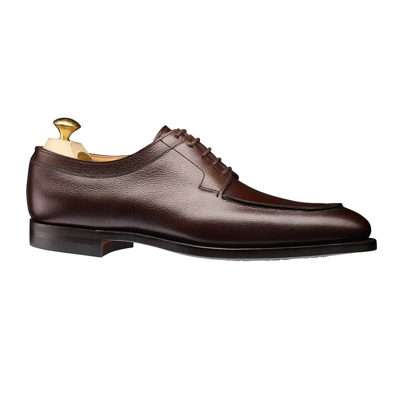 Contrast Stitching Soft Guard Hardwick Dark Brown Pebble Grain