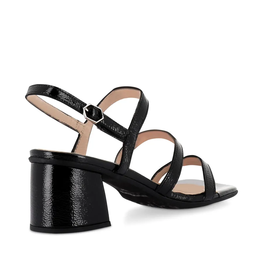 Relaxing Footwear Style Market Hall HARLO H-5604 - BLACK PATENT LEATHER