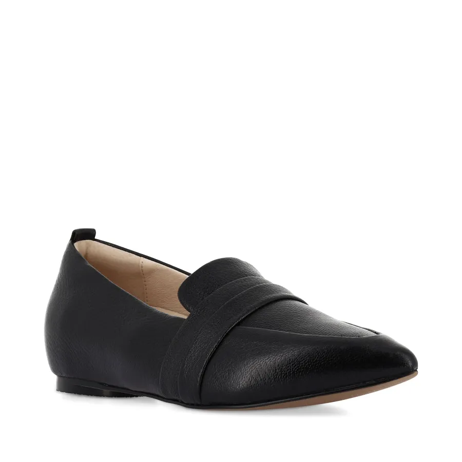 HARLOW - BLACK TUMBLED LEATHER Stylish Movement Meet Time