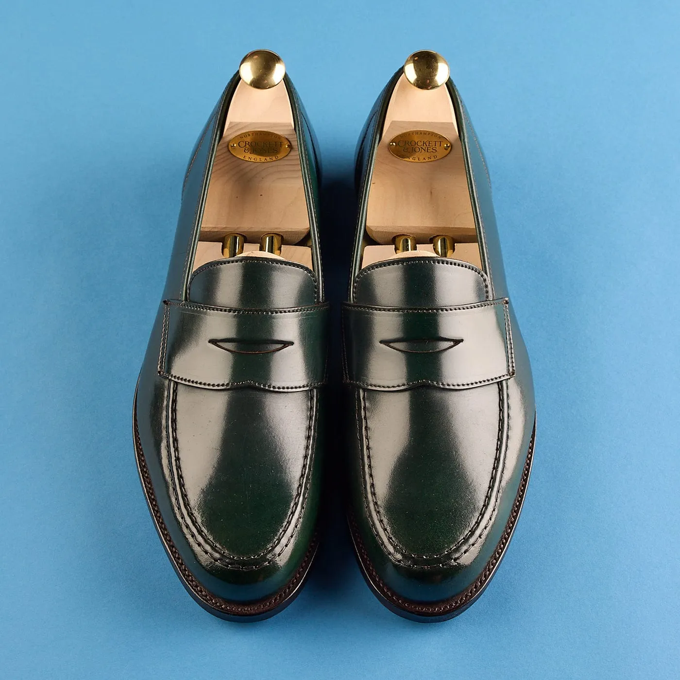Non-Slip Outsole Easy On/Off Harvard 2 Green Cordovan