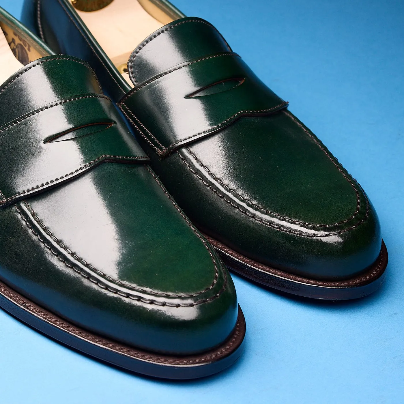 Harvard 2 Green Cordovan Square Toe