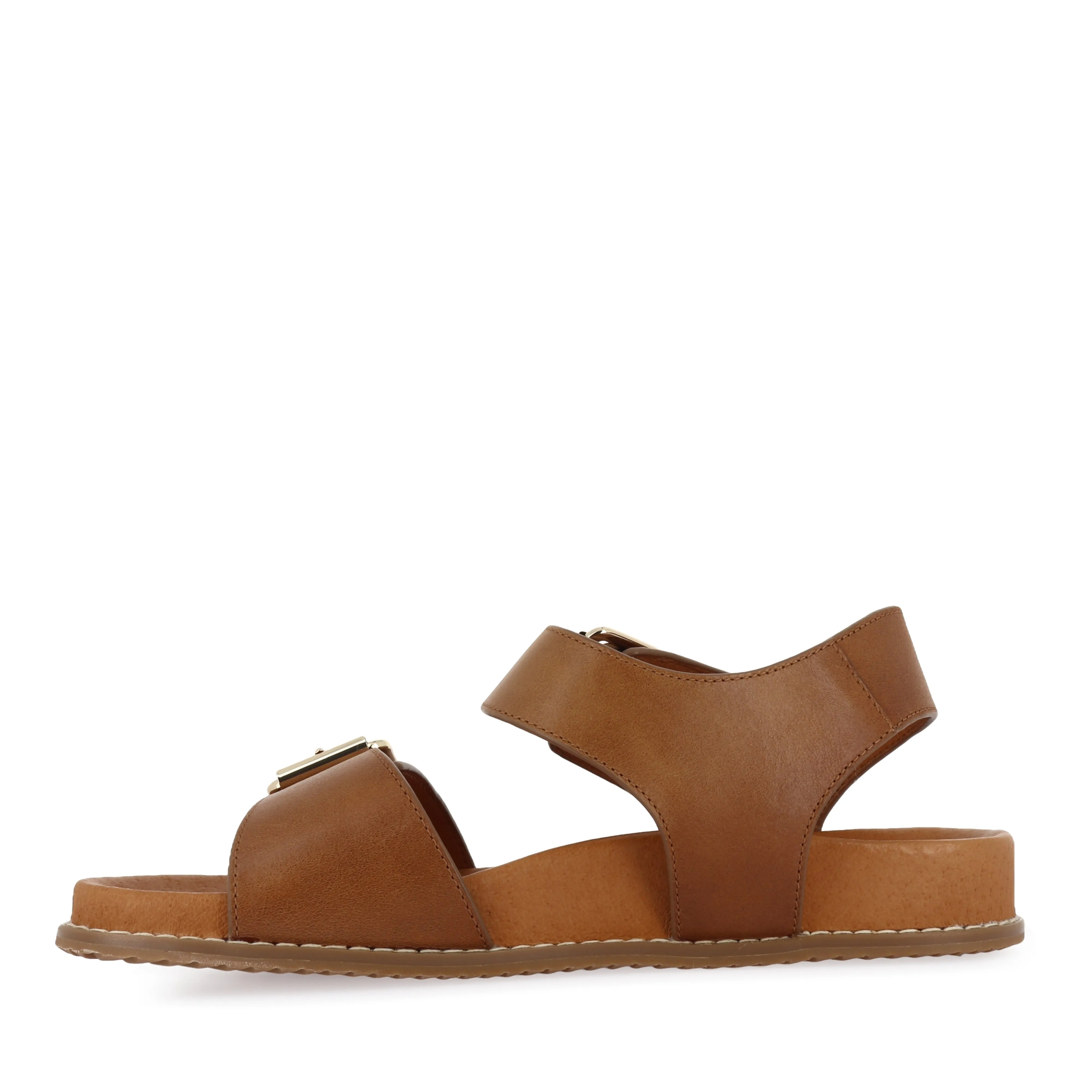 HASTICE W - TAN LEATHER Easy-to-wear Sandals Carry Light