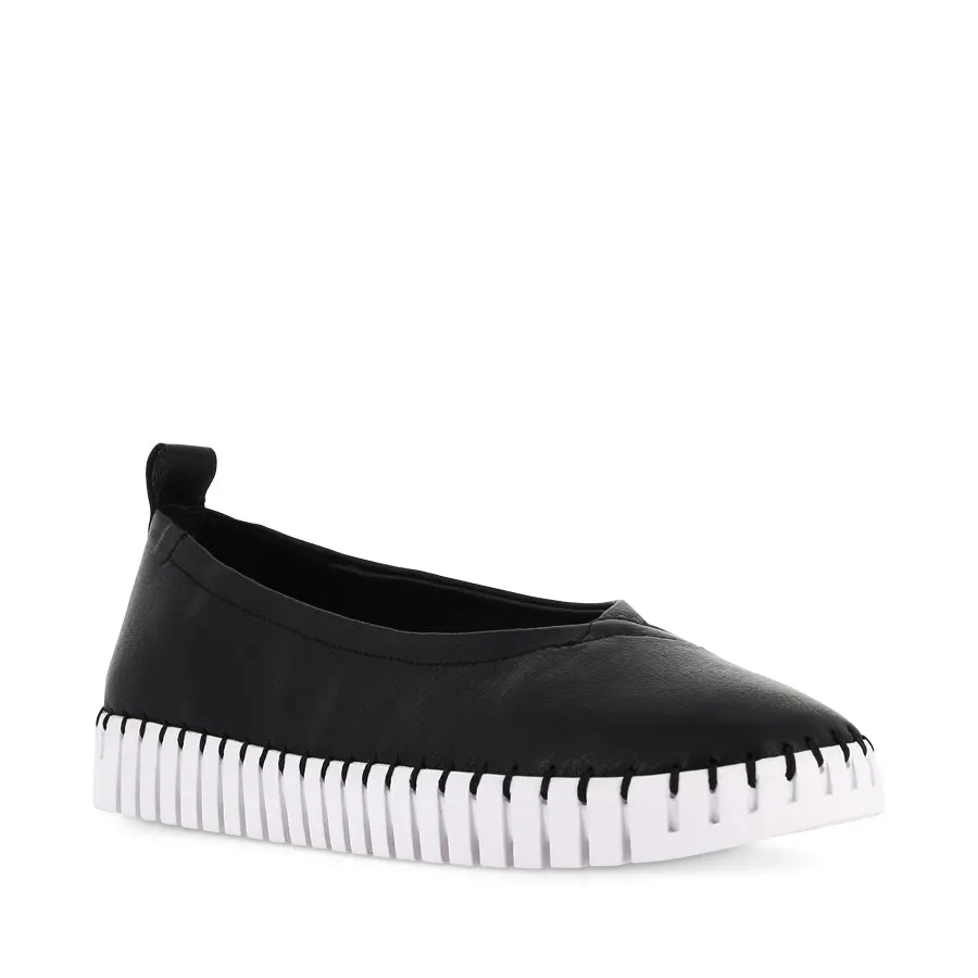 Comfortable Cushioning HEATON - BLACK LEATHER