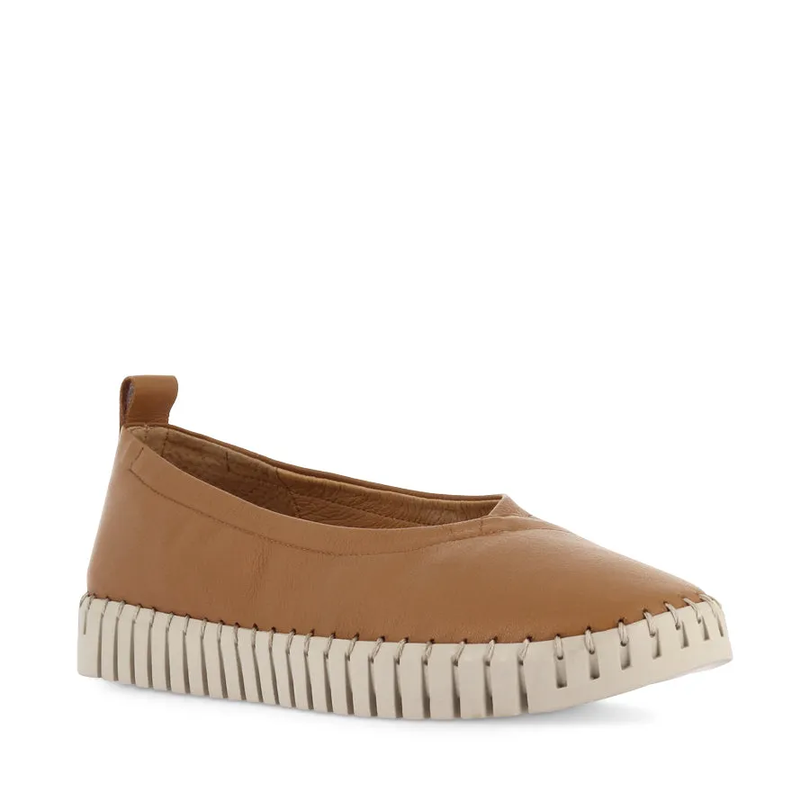 HEATON - TAN LEATHER Everyday Flats