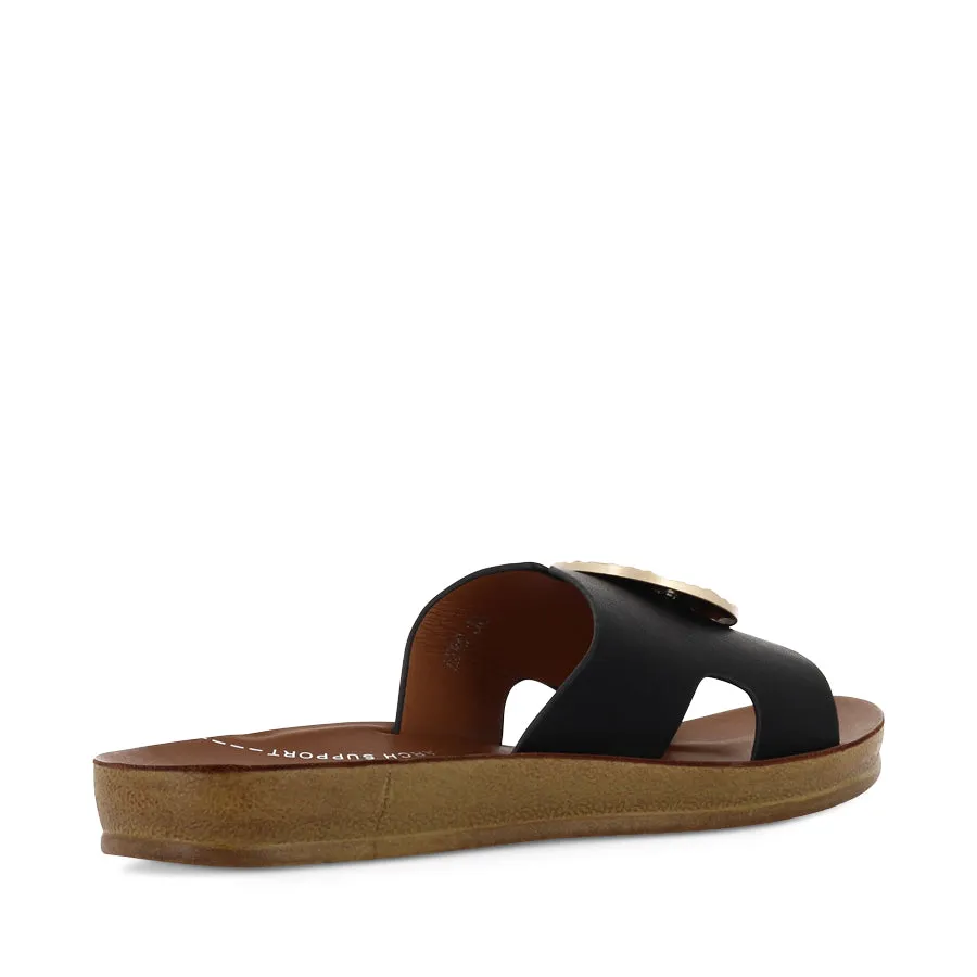HERO - BLACK Relaxation Sandals Soft Straps