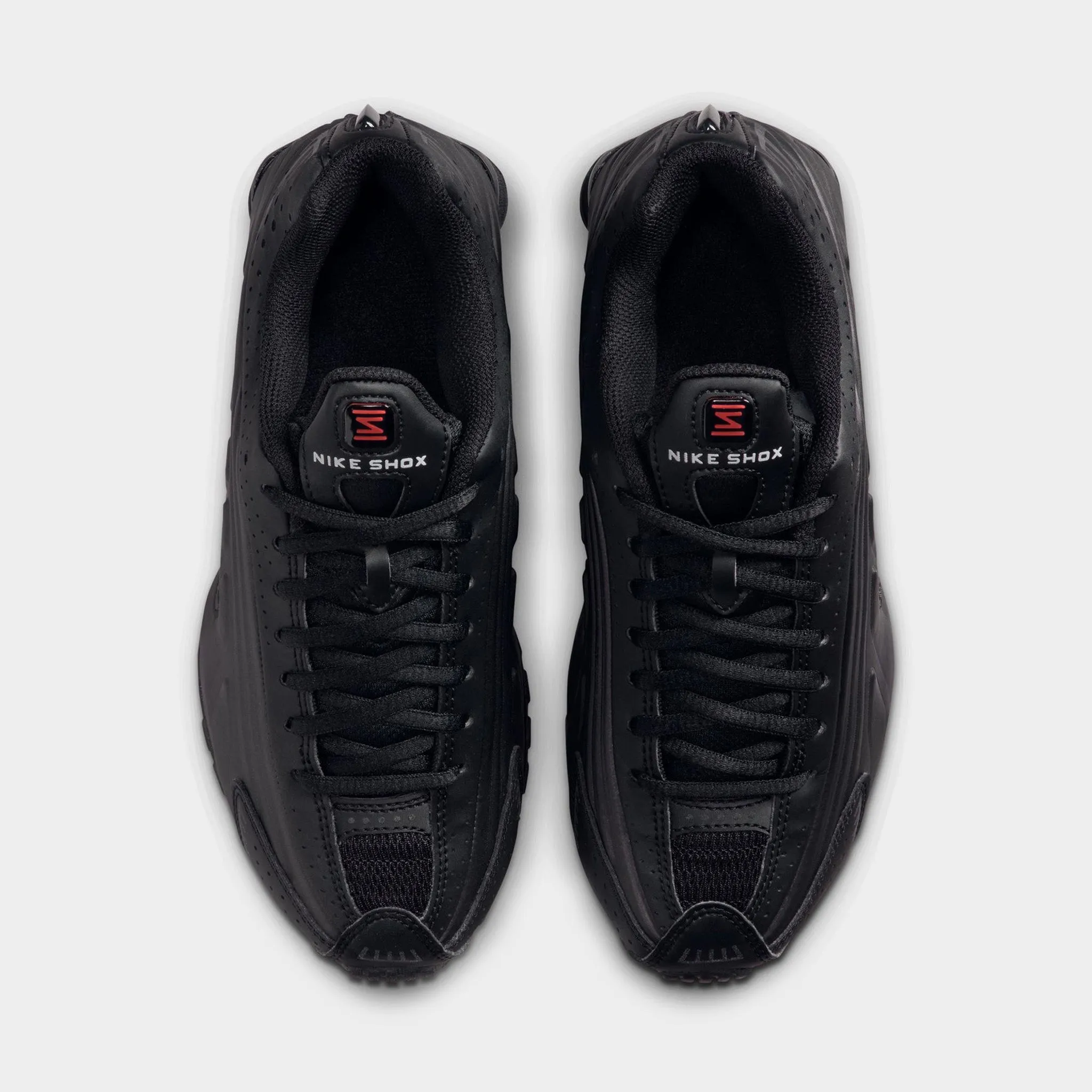 Nike Shox R4 GS Black / Black - Bright Crimson Sweat Resistant