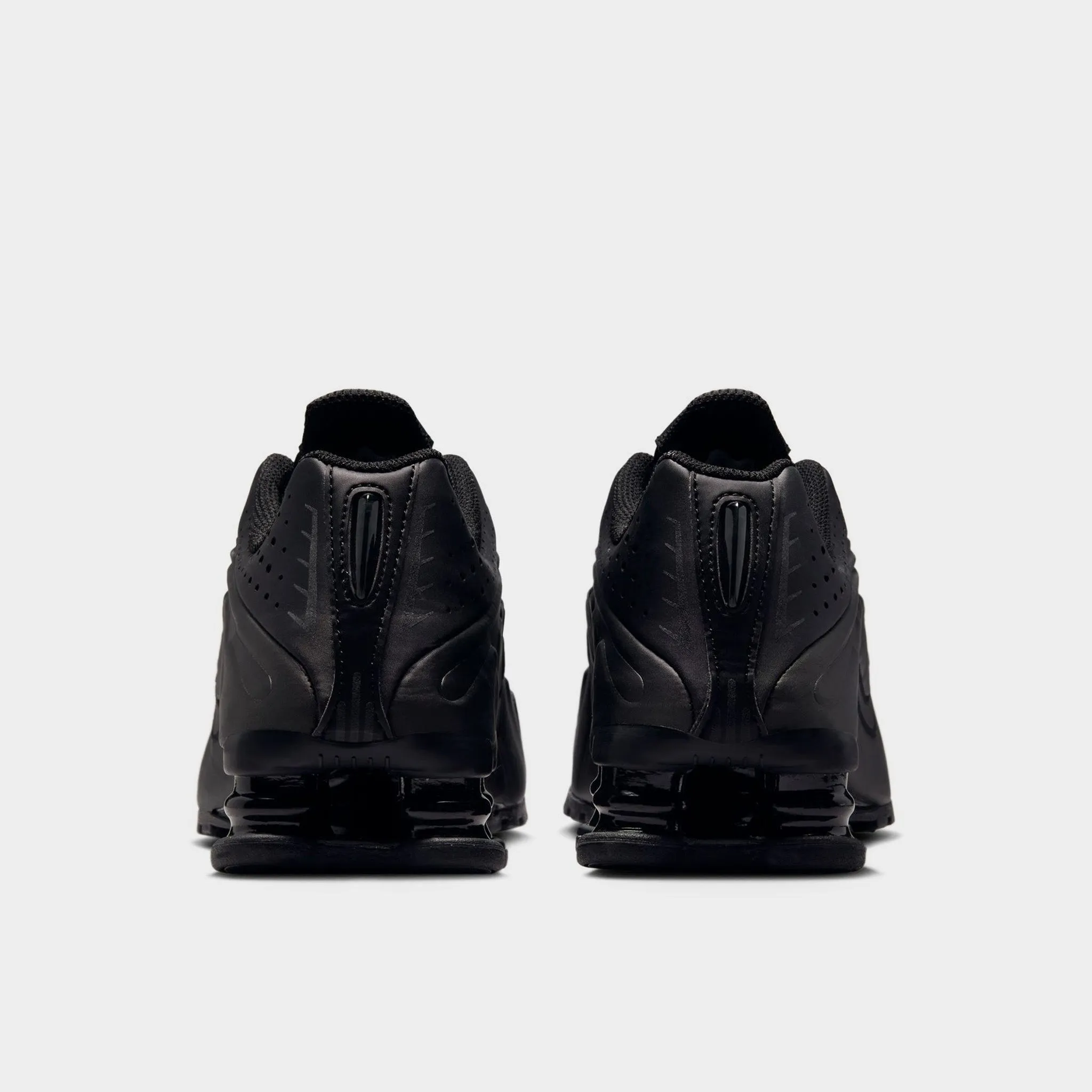 Nike Shox R4 GS Black / Black - Bright Crimson Memory Foam Layer Multi Layer Midsole