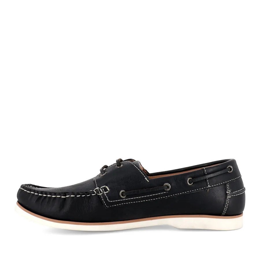 durable soles HICKSON - NAVY LEATHER