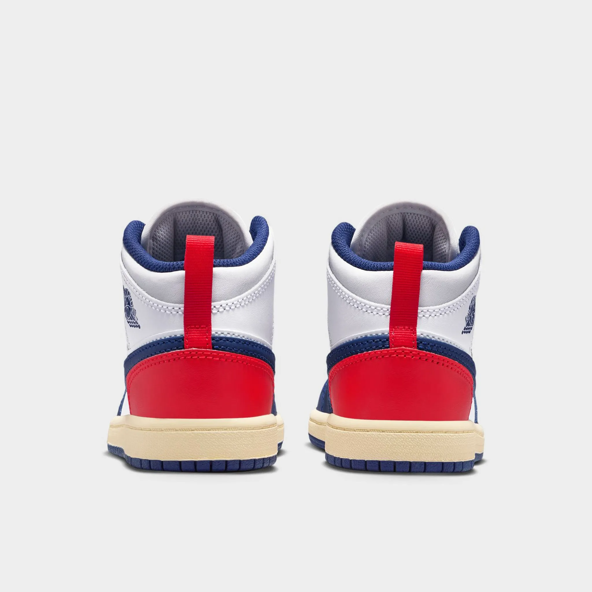 Jordan 1 Mid PS White / Deep Royal Blue - University Red Street Outfit Trend-setting silhouette