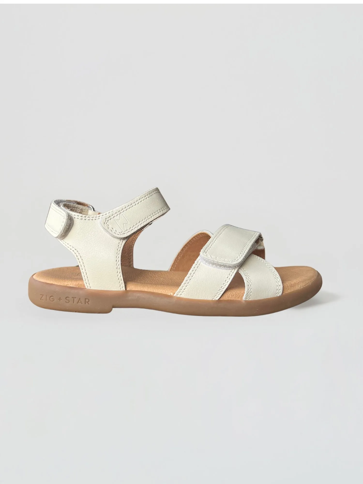 Rae Junior Cross-Strap Sandal Off White Non Slip Sole