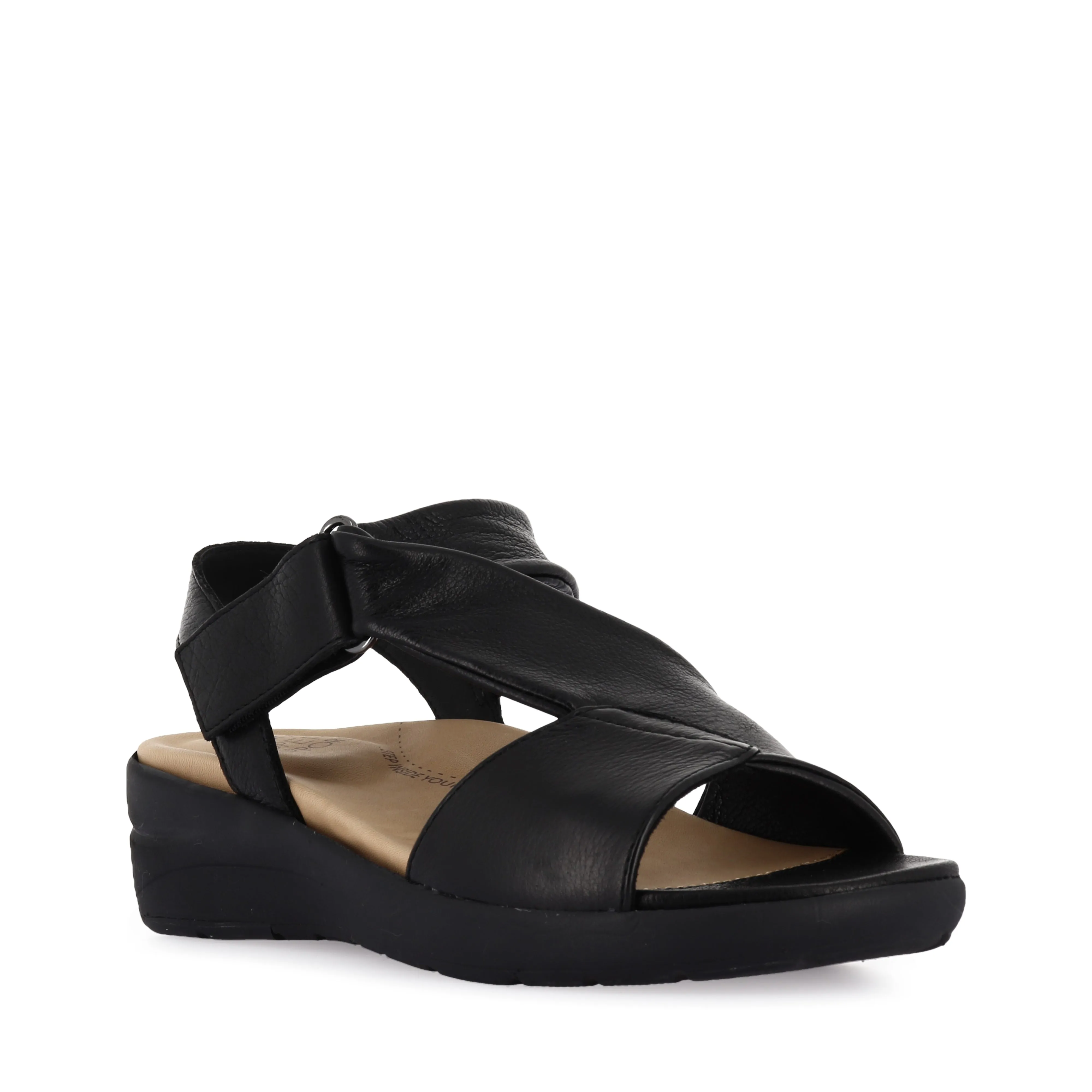 NAZLY 2 XW - BLACK BLACK LEATHER Vegan Material Nude Calm