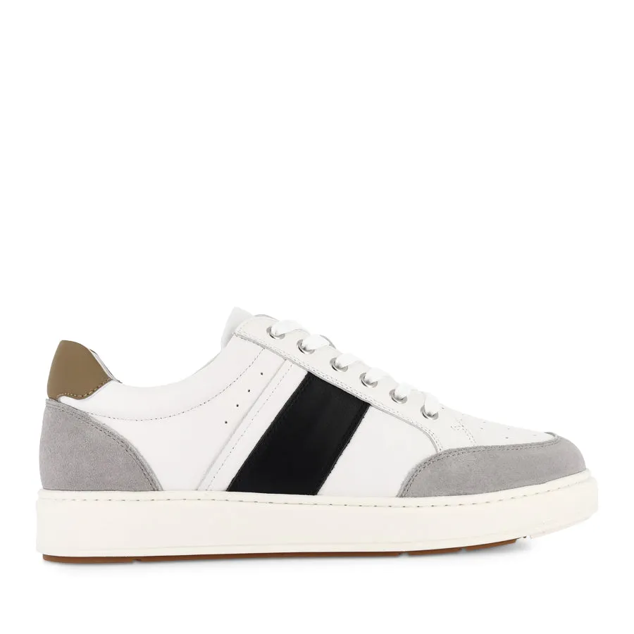 Fresh Touch Cushioned look LINCOLN - WHITE/BLACK LEATHER