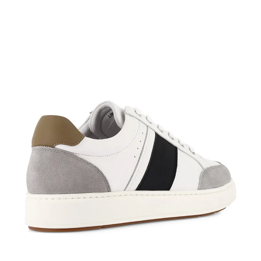 Functional shock absorption LINCOLN - WHITE/BLACK LEATHER