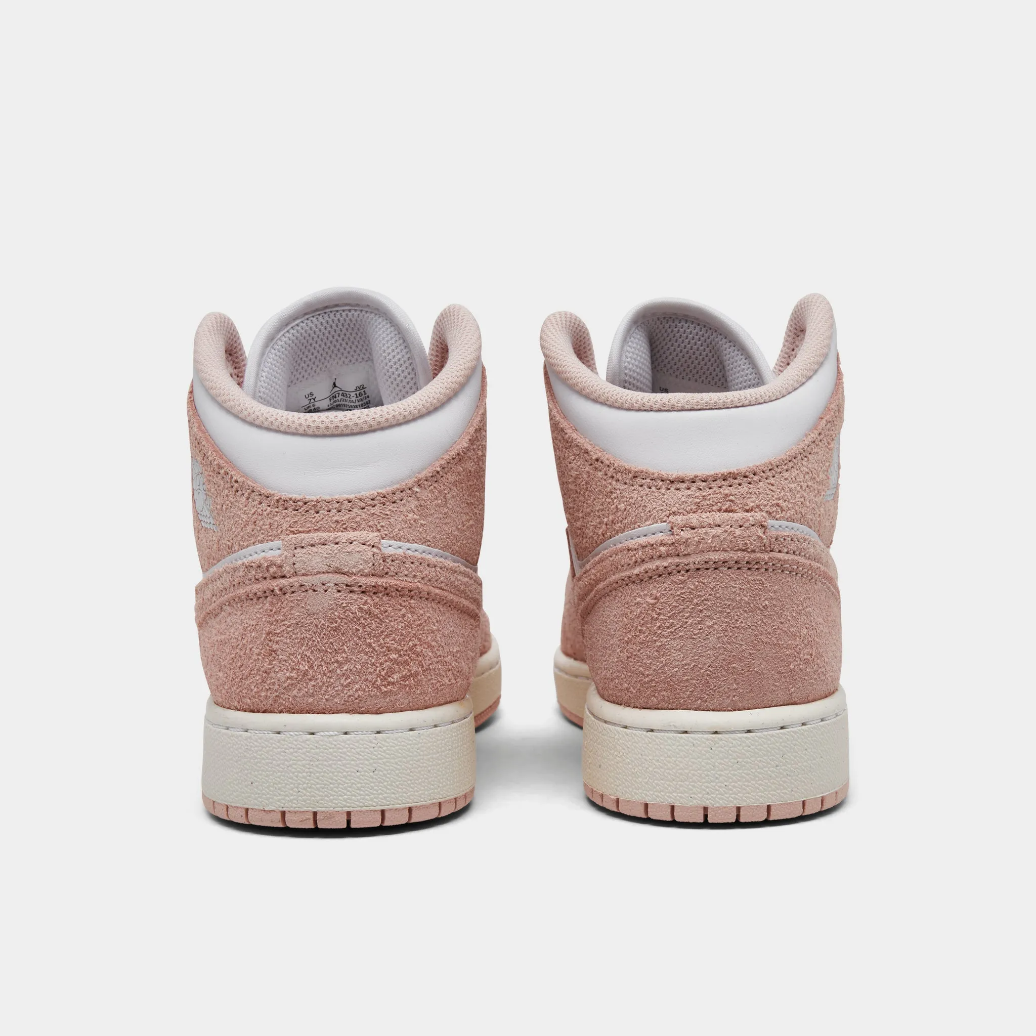 Jordan 1 Mid SE GS White / Legend Pink - Sail Grounded Foot Chassis Non Slip Tread