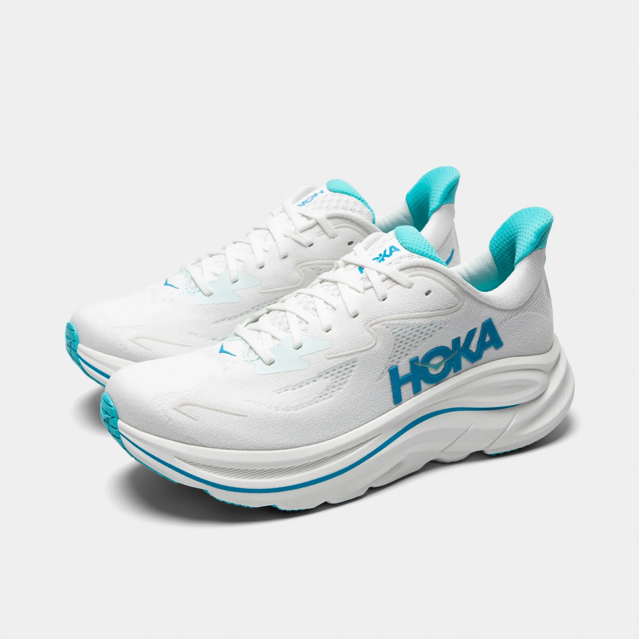 Hoka Clifton 10 White / Silver Soft Grip