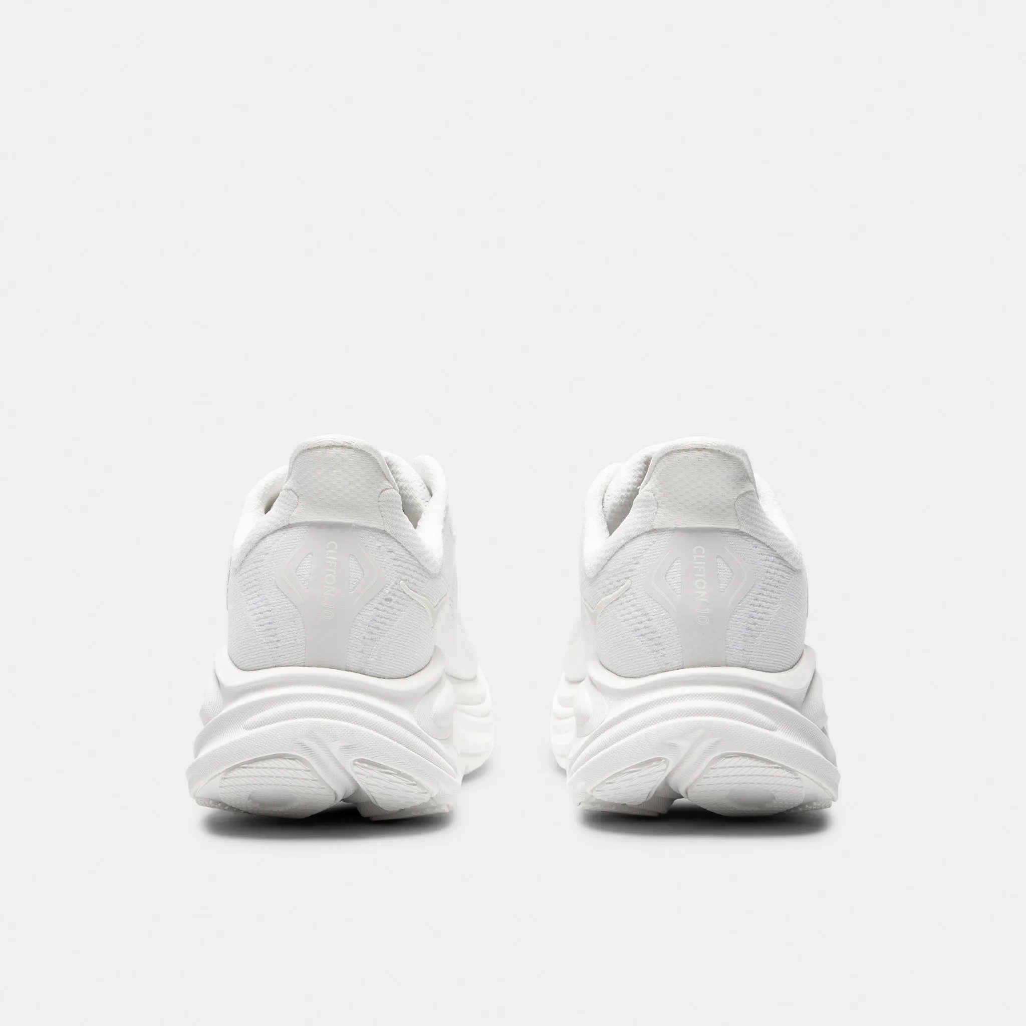 Hoka Clifton 10 White / White Gym Routine Ventilated Tongue