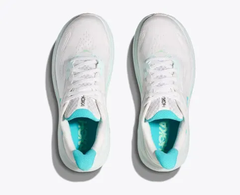 HOKA ONE ONE CLIFTON 10 - WHITE & BLUE Modern Date night