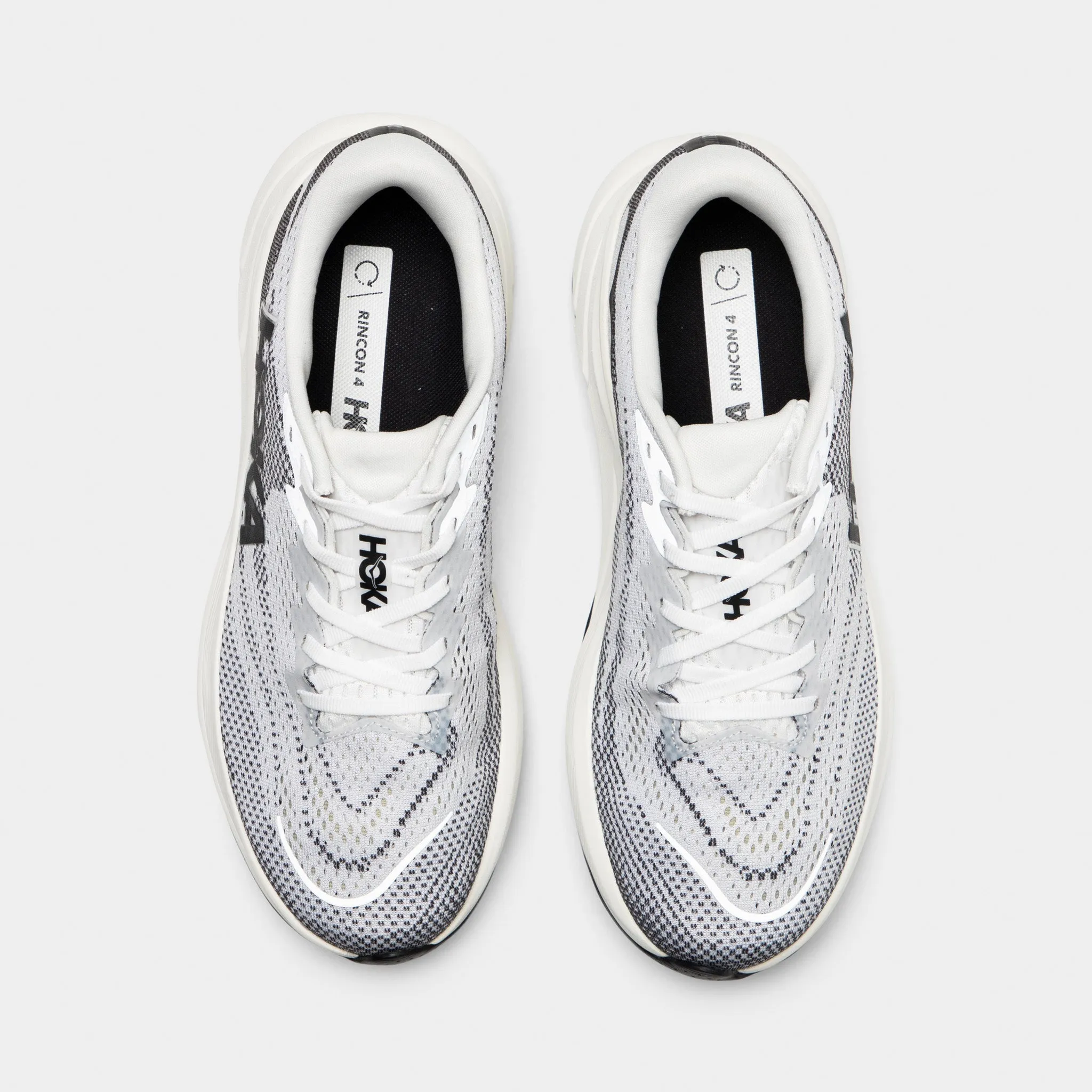 Hoka Rincon 4 White / Black Sophisticated Comfort Dynamic Feel