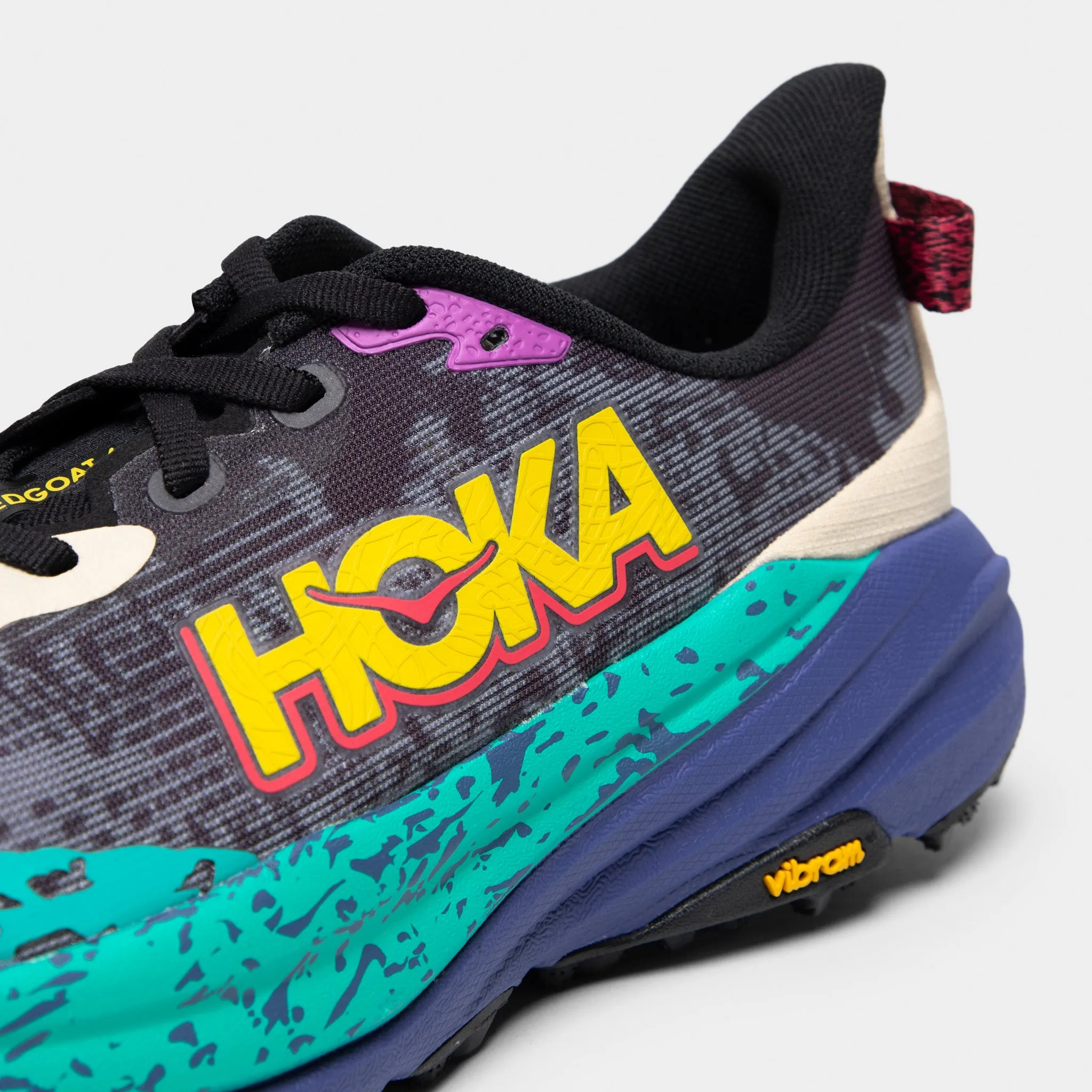 Easy Activity Elegant flair Hoka Speedgoat 6 Grey / Purple - Yellow