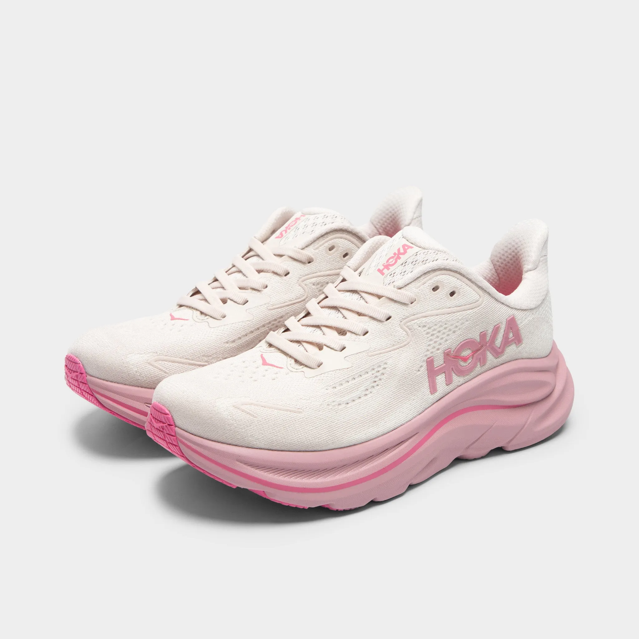 Flexible Cushioning Responsive Use Hoka Women's Clifton 10 Rose Cream / Dried Rose