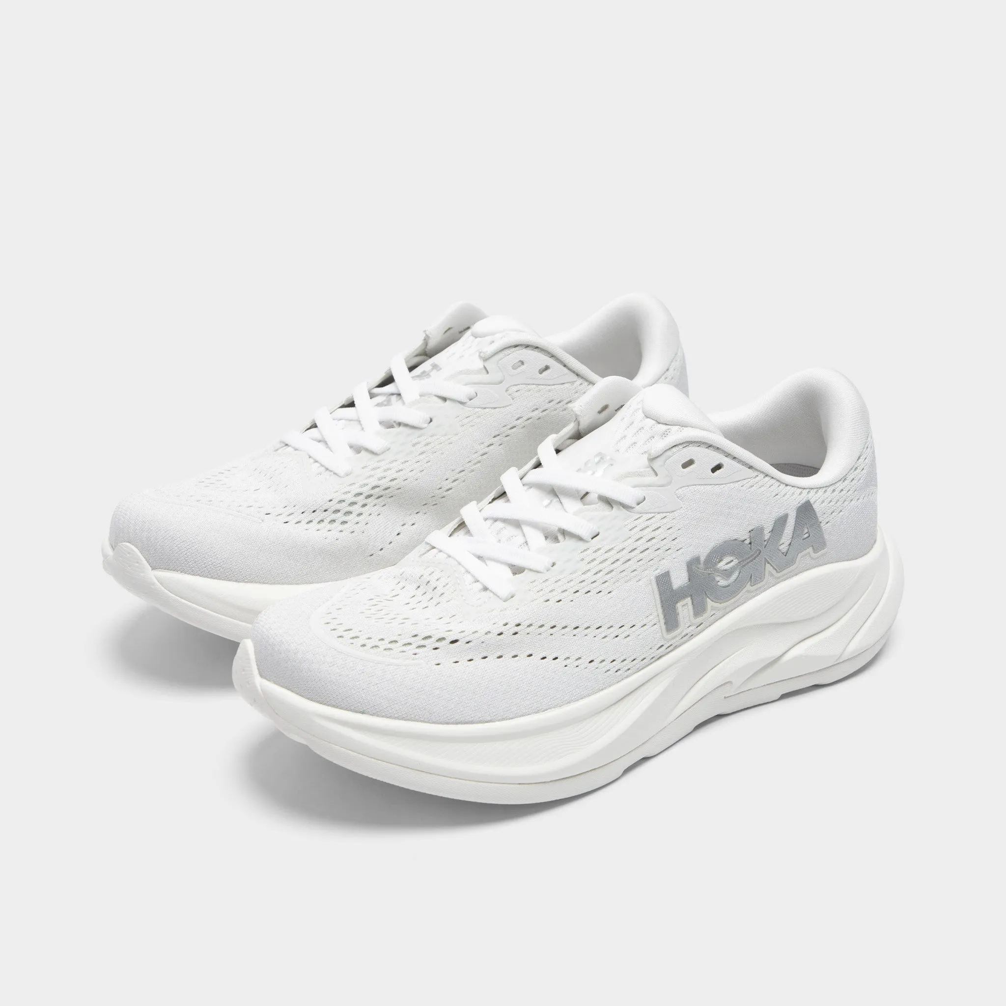 Hoka Women's Rincon 4 White / Silver Torque Control Plate