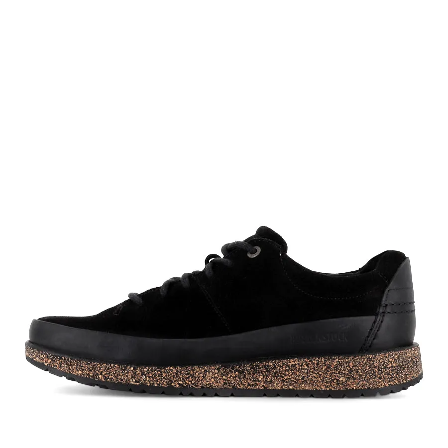 HONNEF LOW - BLACK SUEDE LEATHER Office Casual Woven Upper