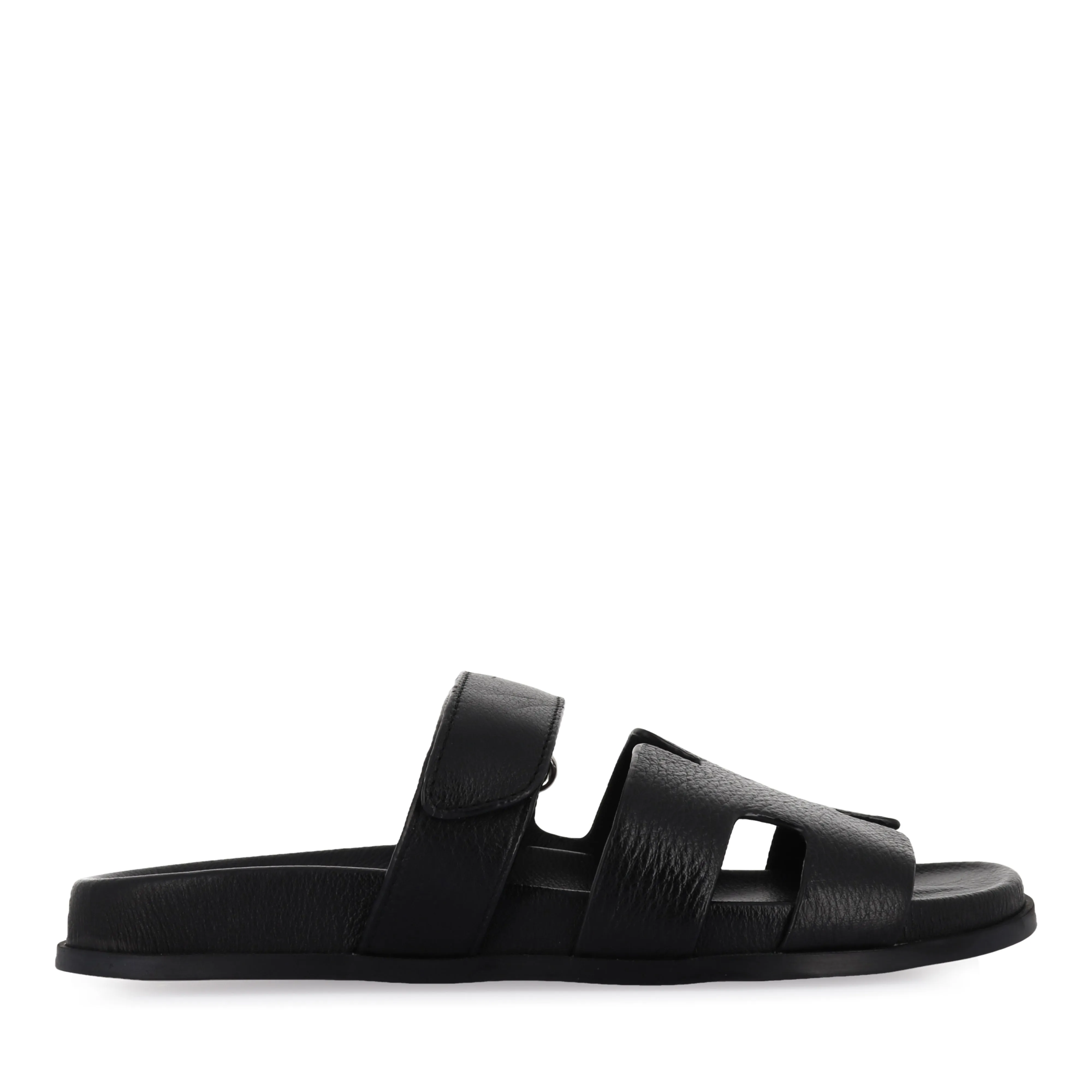 Poolside Ready beach shoes HOPES - BLACK BLACK LEATHER