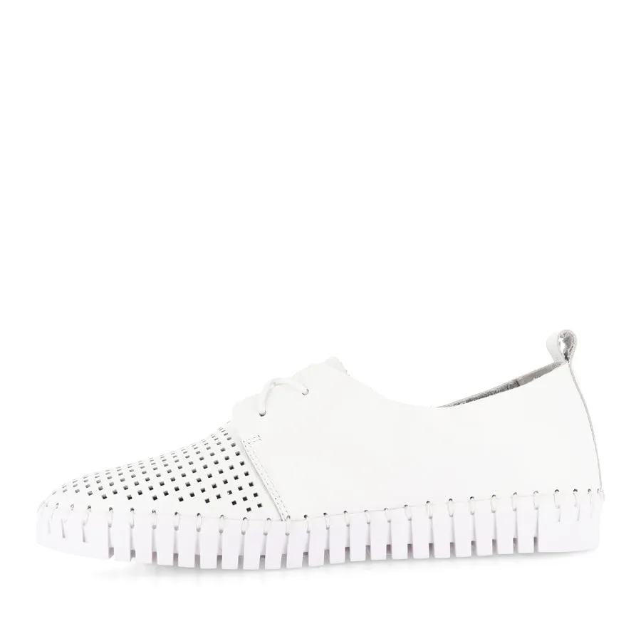 HUSTON - WHITE LEATHER Busy Schedule Pressure Dispersion Insole