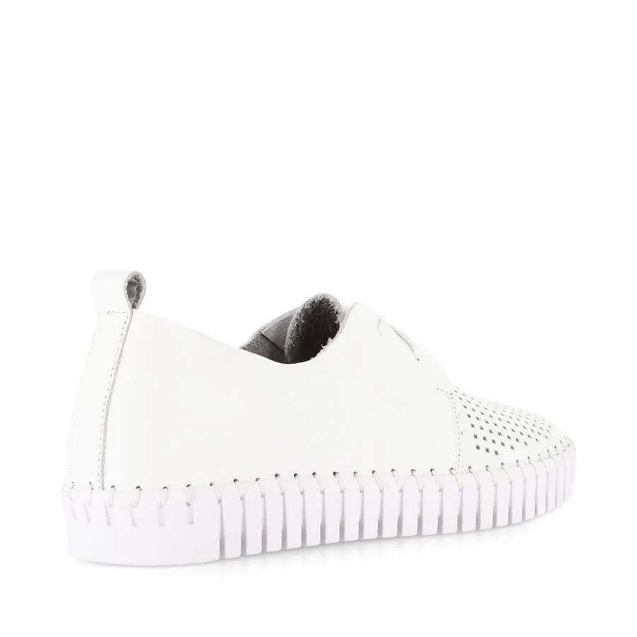 HUSTON - WHITE LEATHER Comfort Wrap Dual Density