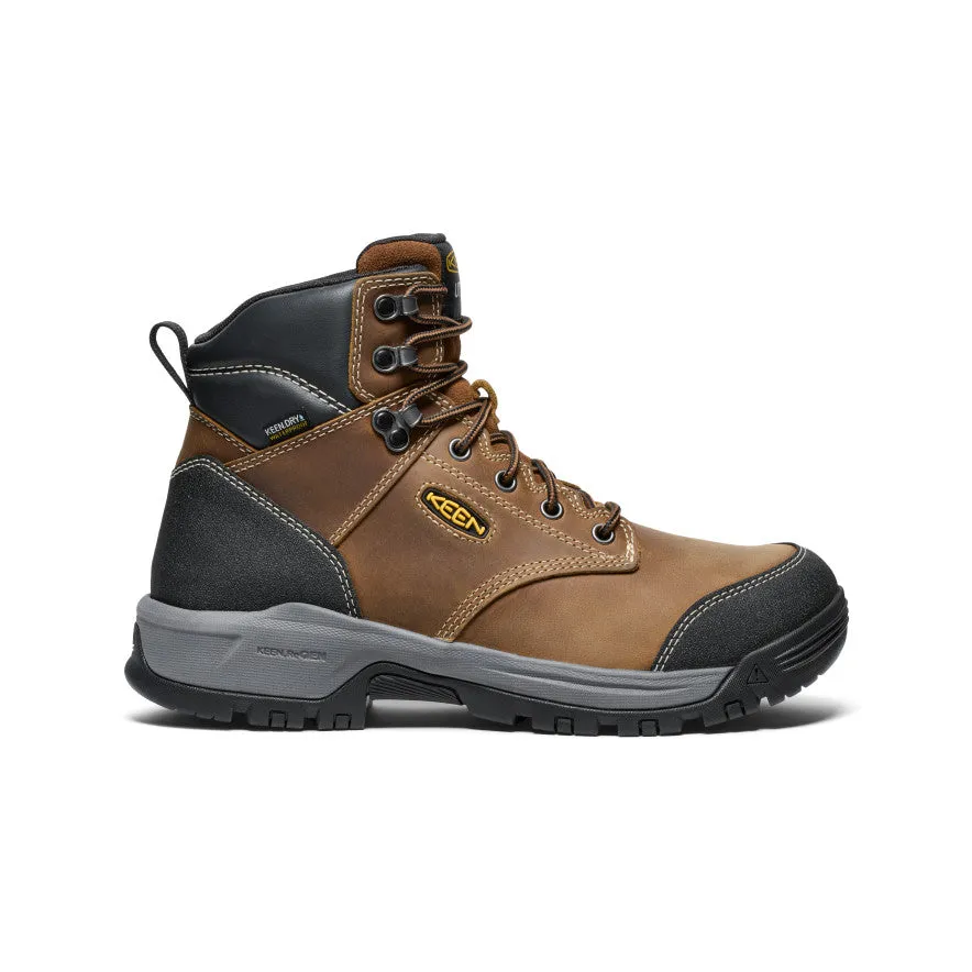 Men's Evanston 6" Waterproof Boot (Soft Toe)  |  Bison/Black lace - up Chic Flair