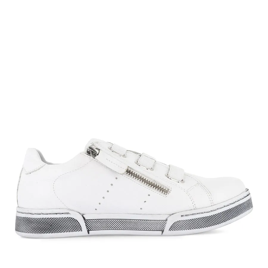 TALEA - WHITE LEATHER Slip On Style