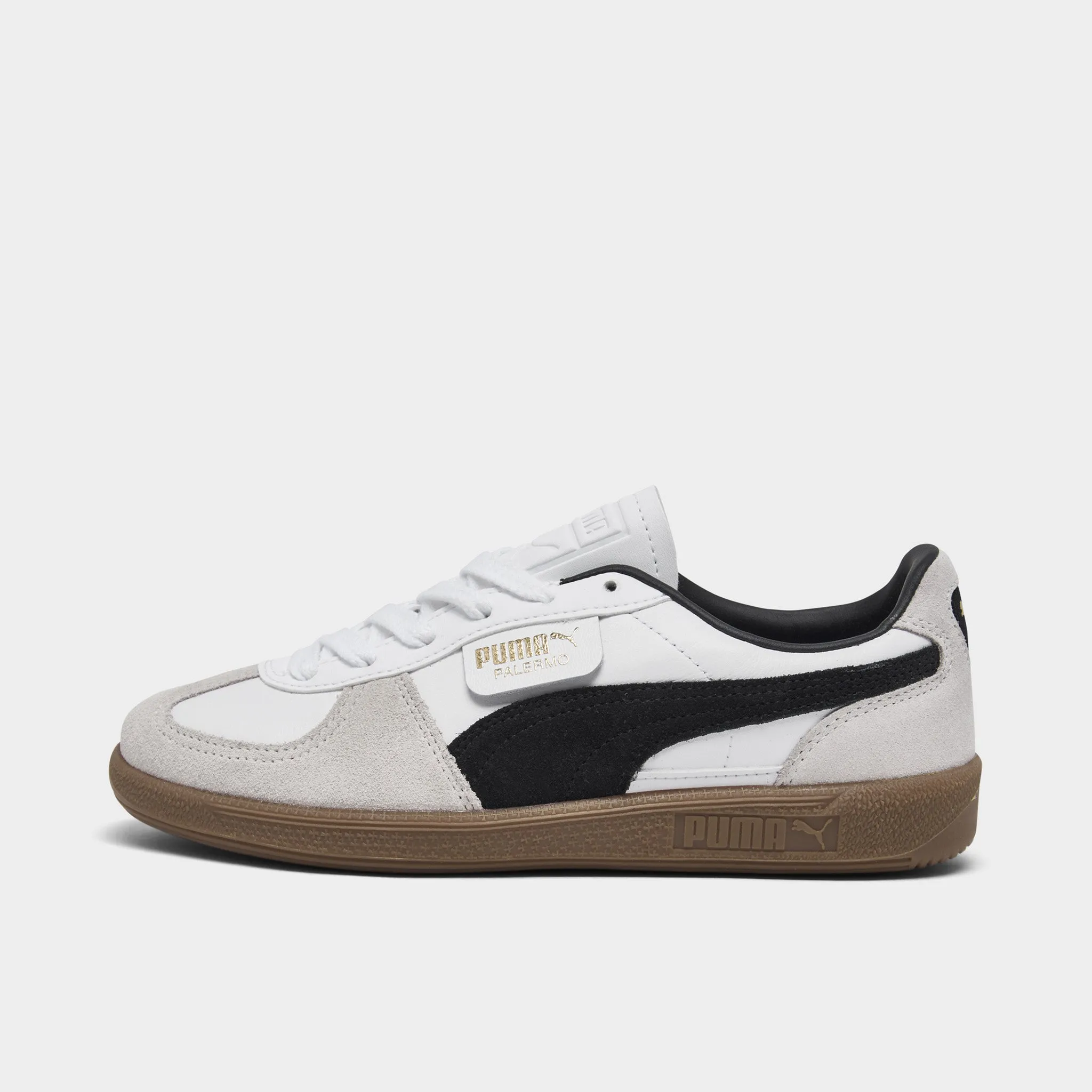 PUMA Women's Palermo Leather White / Vapor Grey - Gum Bare Footfeel Maximum Cushioning