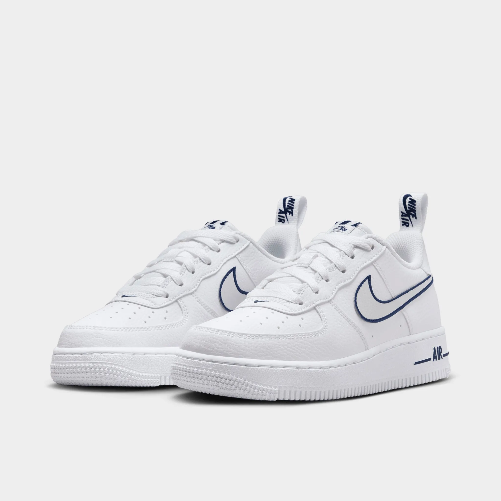 Nike Air Force 1 LV8 GS White / Photon Dust - Midnight Navy Casual Style