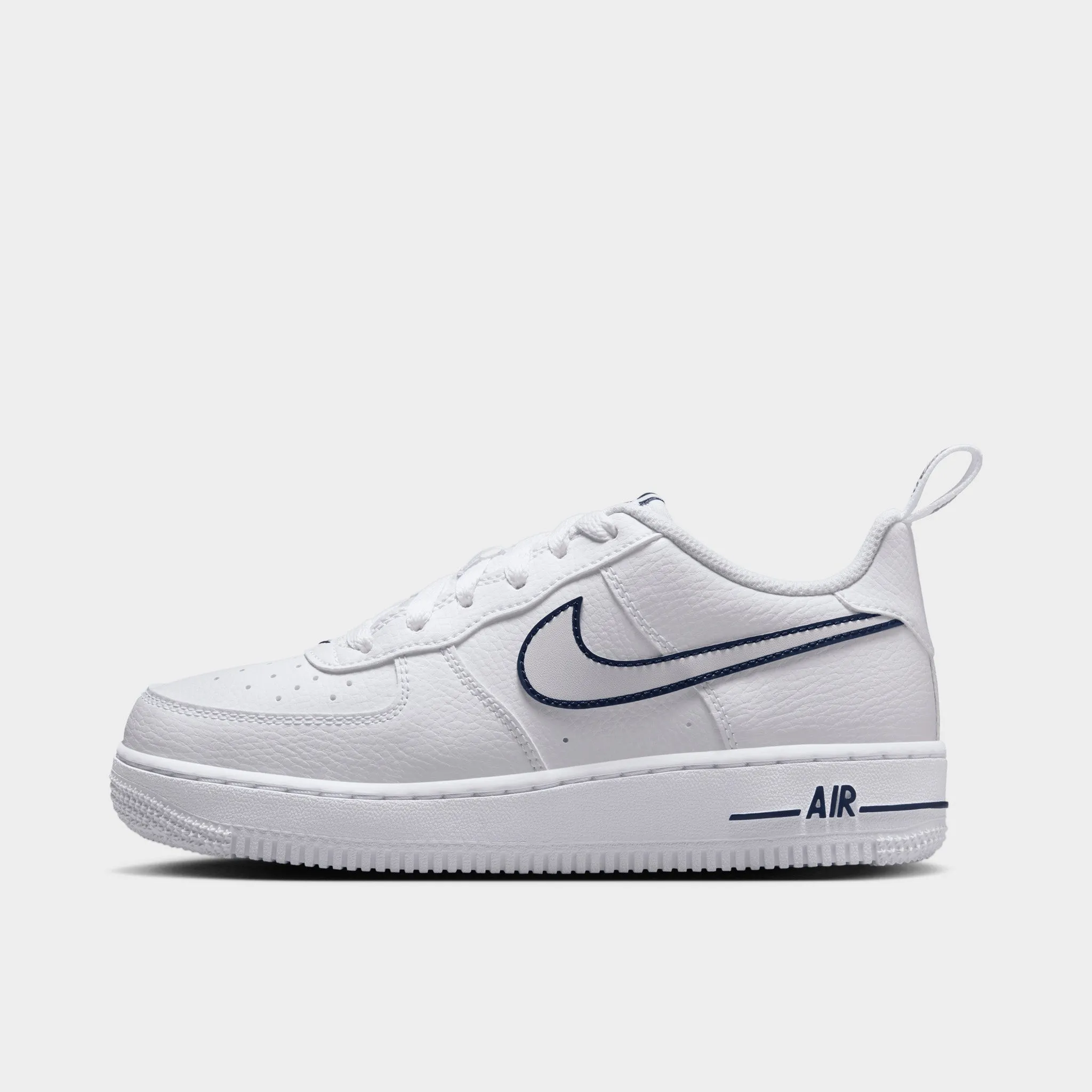 Nike Air Force 1 LV8 GS White / Photon Dust - Midnight Navy street walkers' sneakers