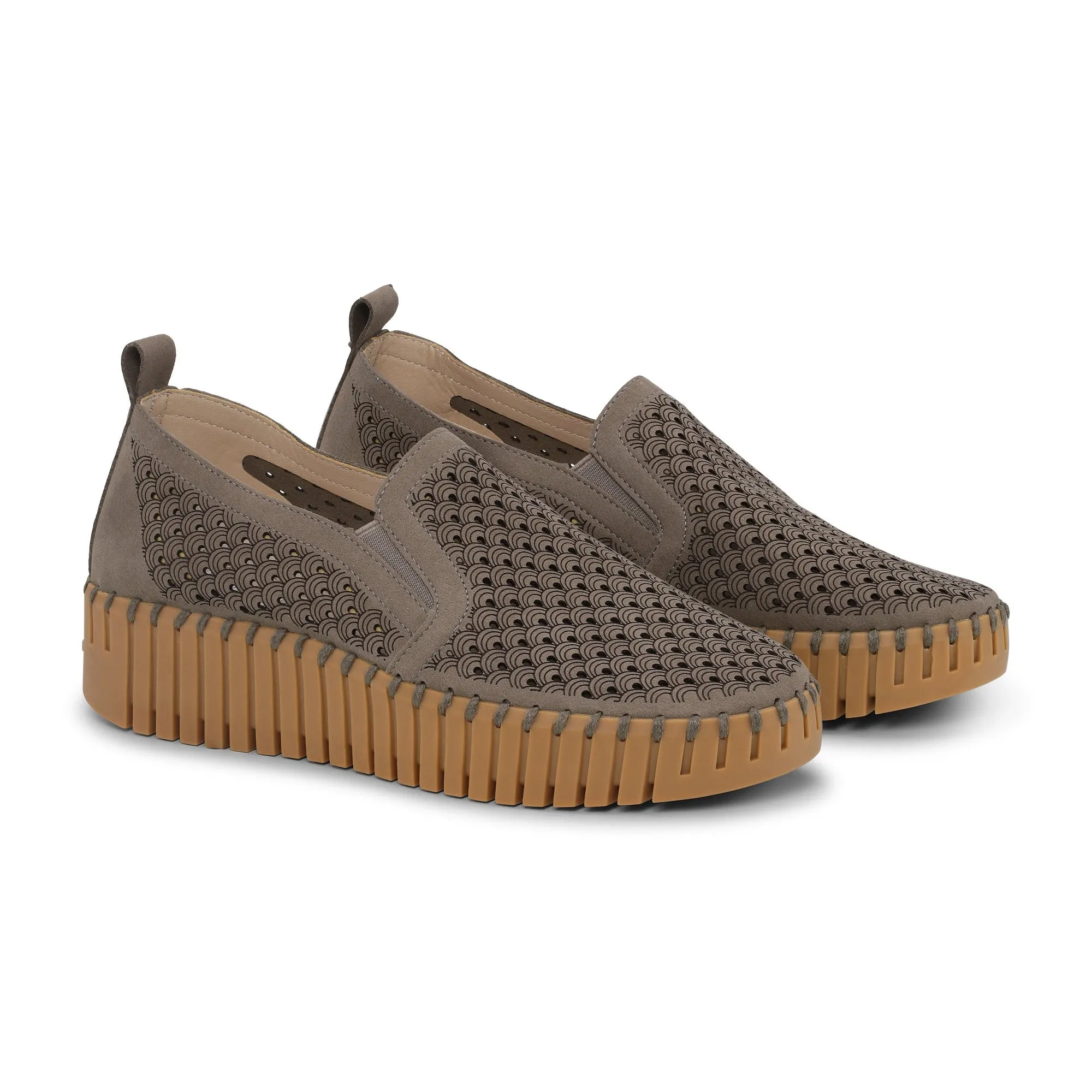 Daily Chill Molded Insole ILSE JACOBSEN TULIP WEDGE W/ GORING - WHEAT