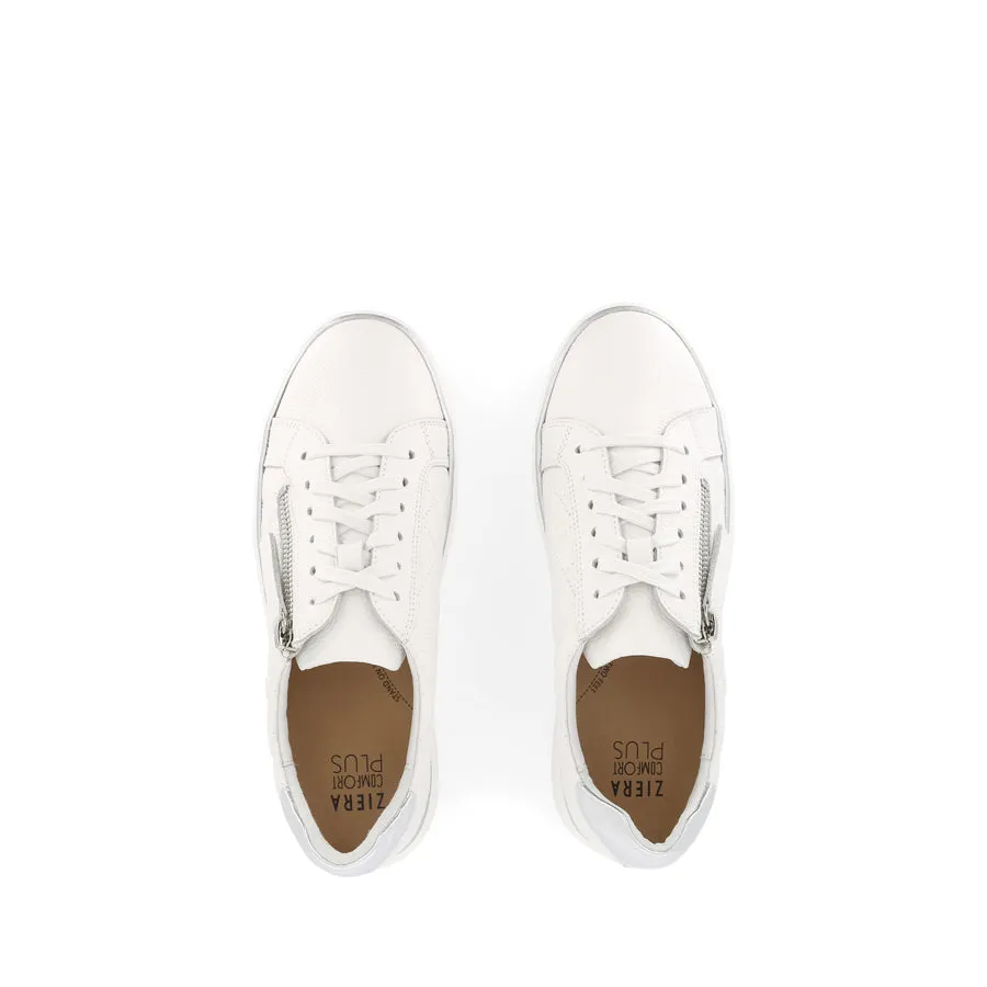 KOZIE W - WHITE-SILVER TUMBLE LEATHER Comfortable Standing