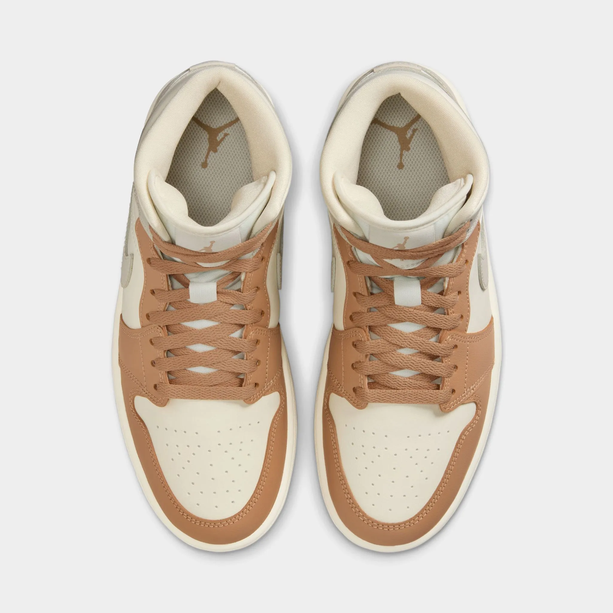 Jordan Women's 1 Mid Ale Ivory / Light Orewood Brown - Hemp Anti Torsion Plate