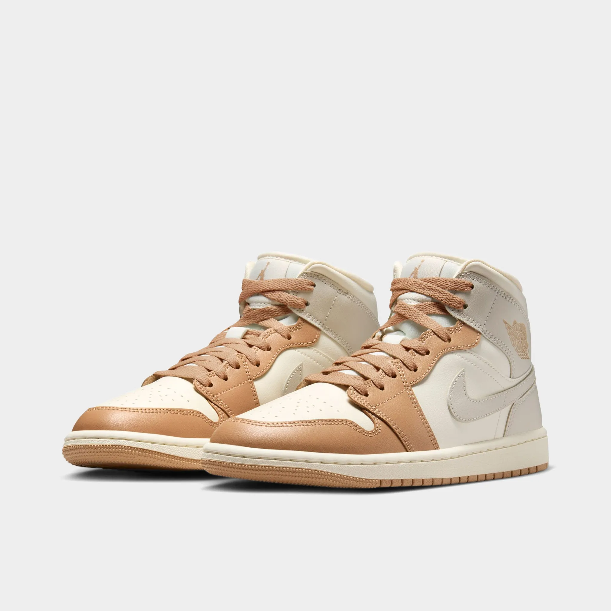 No Slip Jordan Women's 1 Mid Ale Ivory / Light Orewood Brown - Hemp