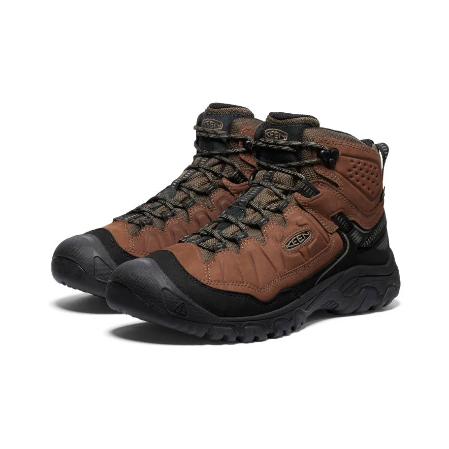 workers' running - style Men's Targhee IV Wide Waterproof Hiking Boot  |  Bison/Black