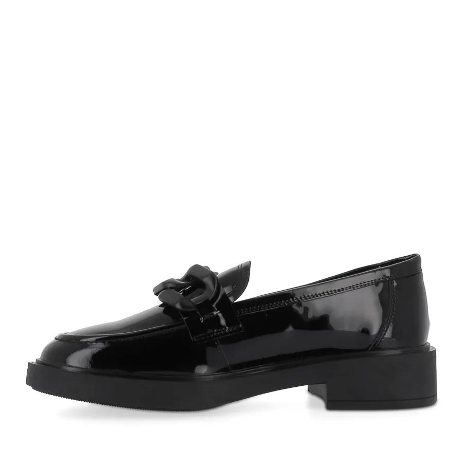 ISHIE - BLACK PATENT Durable Wear Korean Cool