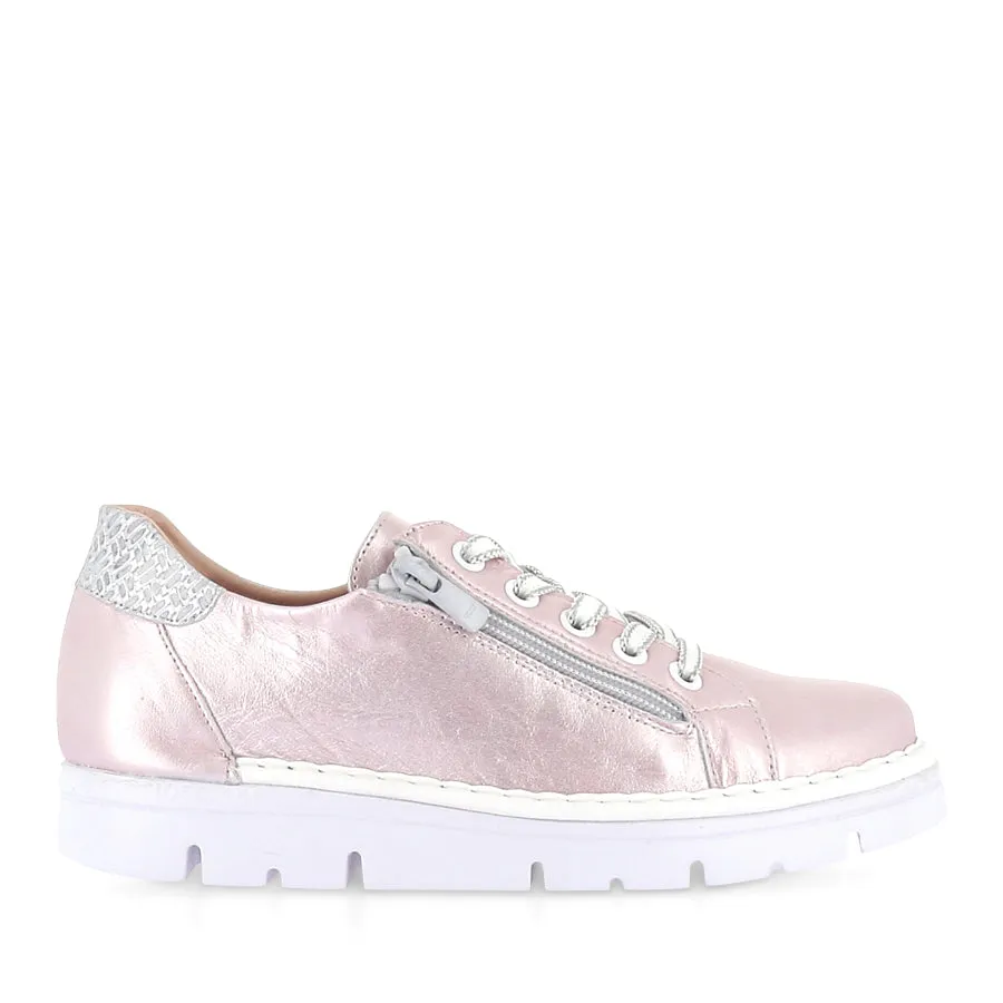 JACKIE JS-2001 - DUSTY PINK LEATHER Comfort Stretch Minimalist Look