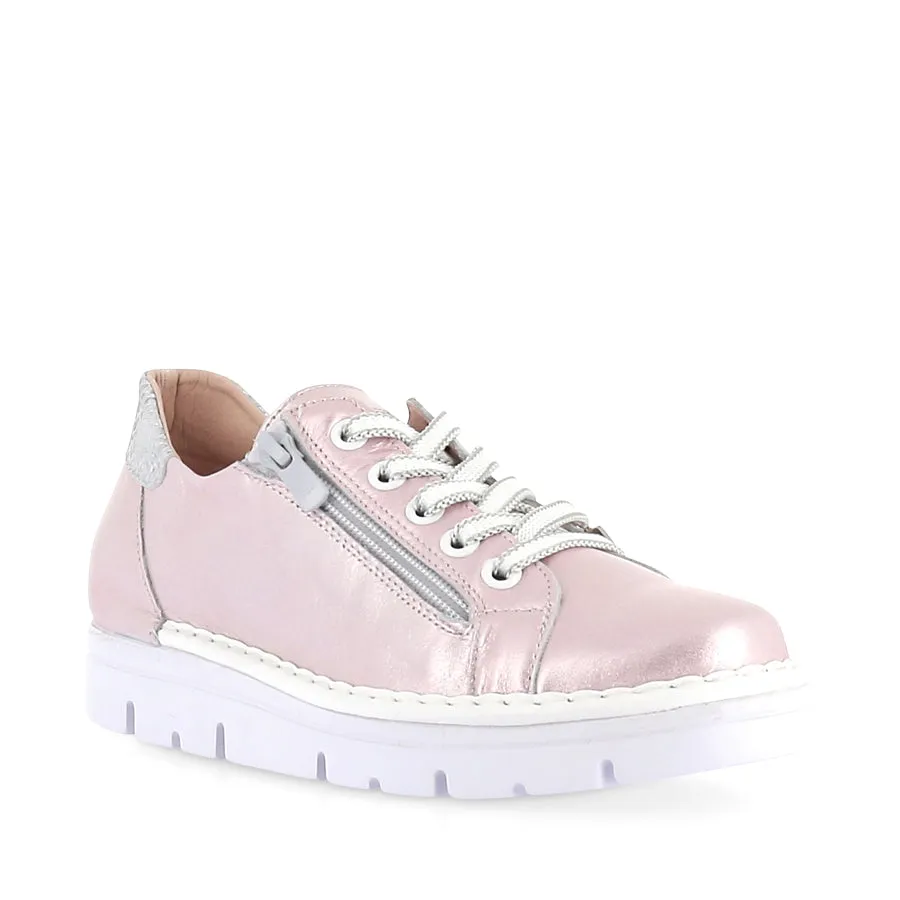 JACKIE JS-2001 - DUSTY PINK LEATHER Shock Diffusing Midsole
