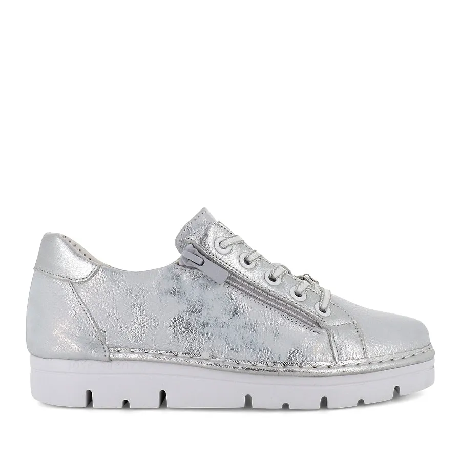Shock Design Speed Friendly JACKIE JS-2001 - SILVER METALLIC LEATHER