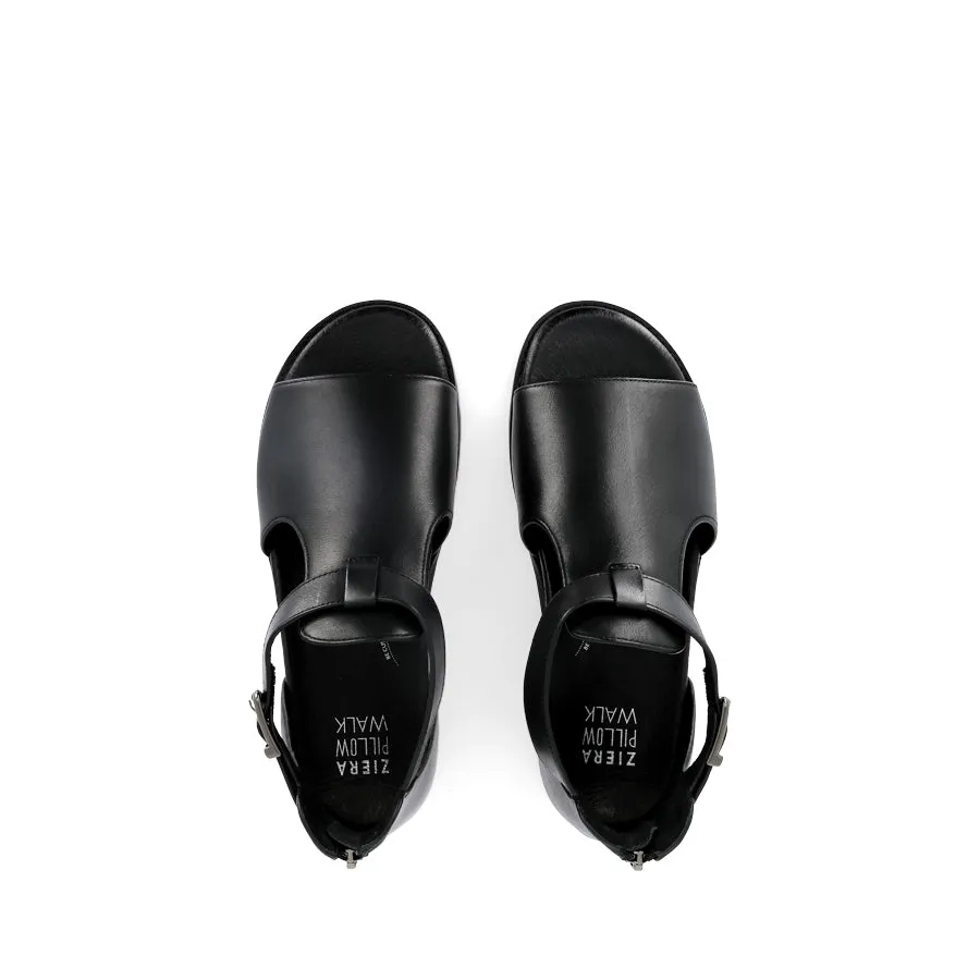Shock Absorbing JESKIE W - BLACK LEATHER