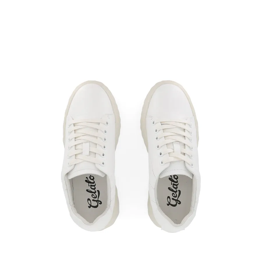 JESPER - WHITE LEATHER Walking Sole Step Flow