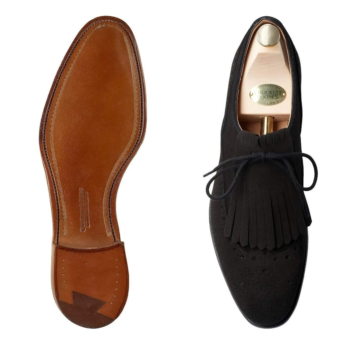 Jessica Black Calf Suede weekend shoes Sharp Office Style